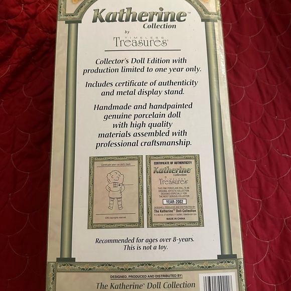 katherine collection timeless treasures doll year 2002 - Picture 7 of 9